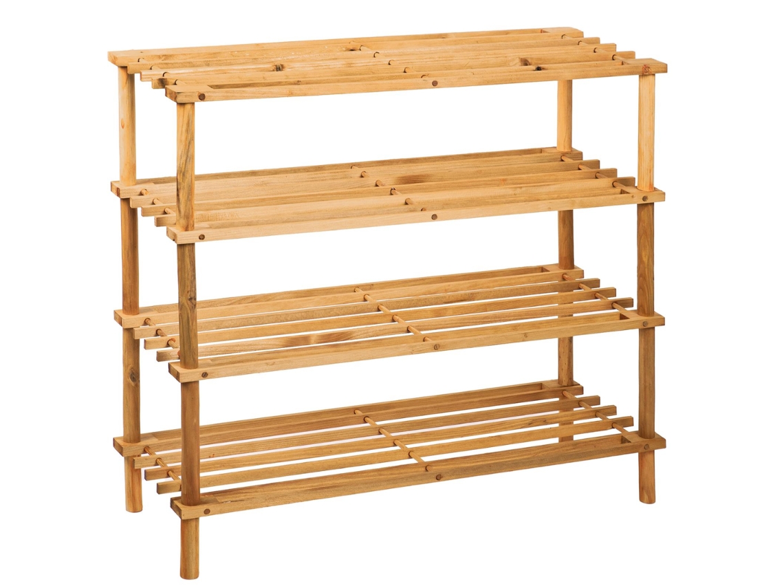 NAKLOE - Zapatero - (4 escalones) - Zapatero organizador de zapatos - Zapateros - Zapatero mueble - Zapatero madera - Zapatero de madera - Organizador zapatos