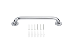Agarrador de mano antiderrames de acero inoxidable 201 para baño, 30 cm, brillante