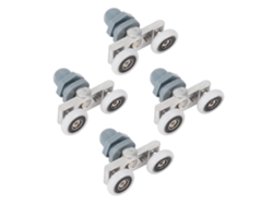 4 Ruedas Resistentes Para Puertas Correderas De Cristal De Baño De 23 Mm