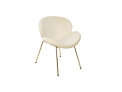 Silla Poliester Metal Terciopelo Beige 63x57x73cm