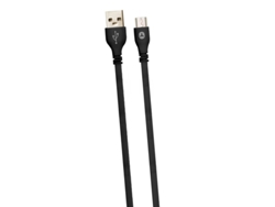 Cable GOODIS Plano (USB - MicroUSB - 1.5 m - Negro) — USB, microUSB | 1,5 m