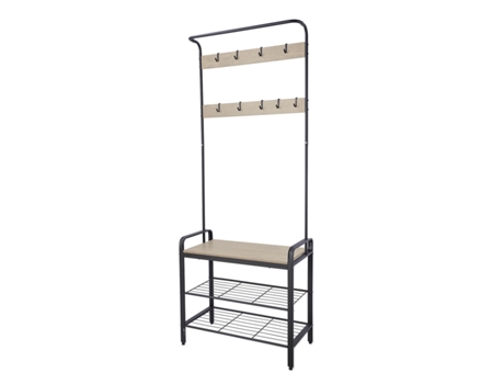 Perchero de Pie VINTHERA Moa Acero Negro 72x34x183 cm