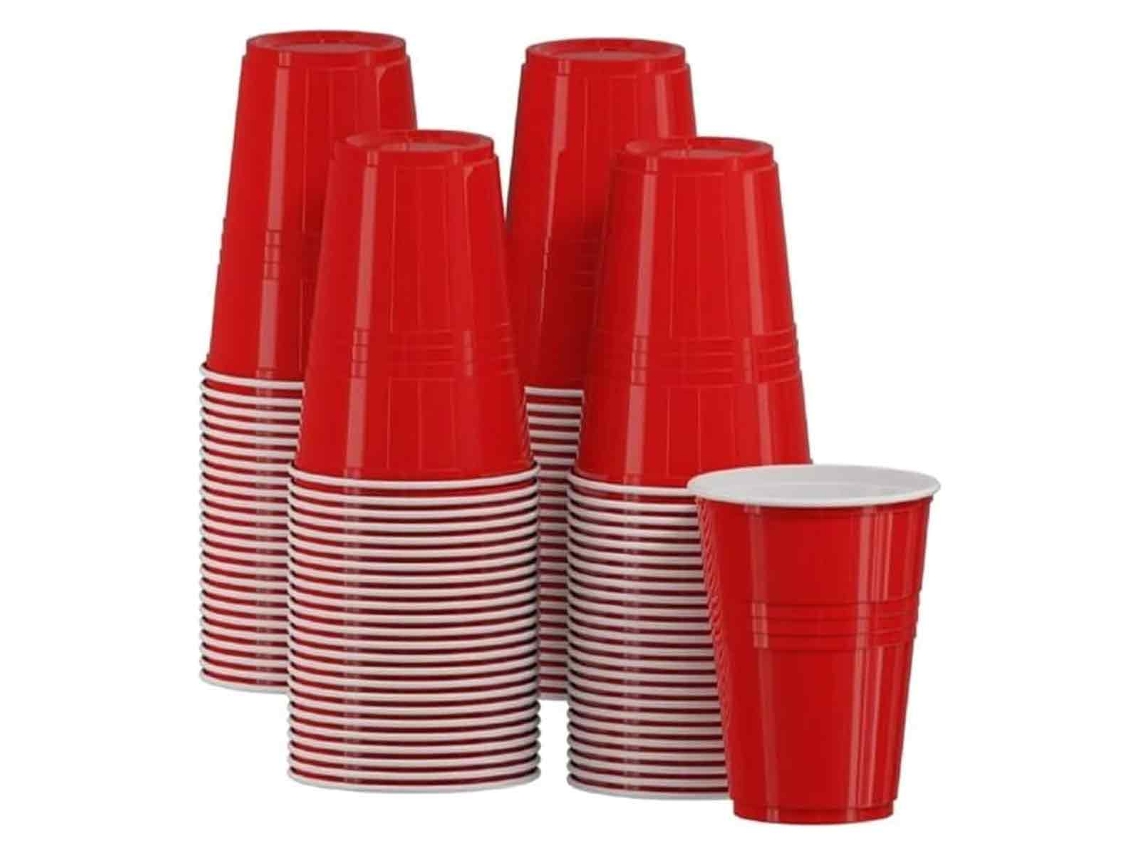 Vasos de Plástico Desechables (50 unidades Rojos)