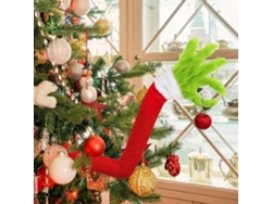 Adorno de árbol con forma de cuerpo de elfo: brazos peludos de monstruo verde para adorno de árbol de Navidad y decoración de Año Nuevo (2026)