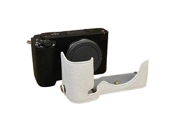 Estuche de piel de vaca auténtica para cámara Sony Zv E1 con ranura para batería Facpoet
