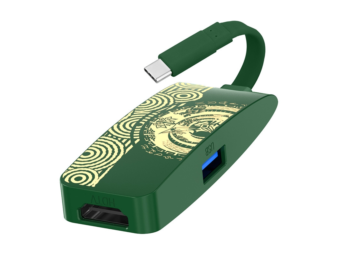Estación de acoplamiento 3 en 1 Yizhood 4k60hz Puerto HDMI USB 2.0 PD 100w Hub de carga para Tears Of Kingdom Switch Verde