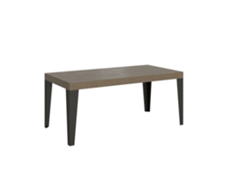Mesa extensible 200/460x90 cm en gris tórtola flameante con patas antracita Itamoby