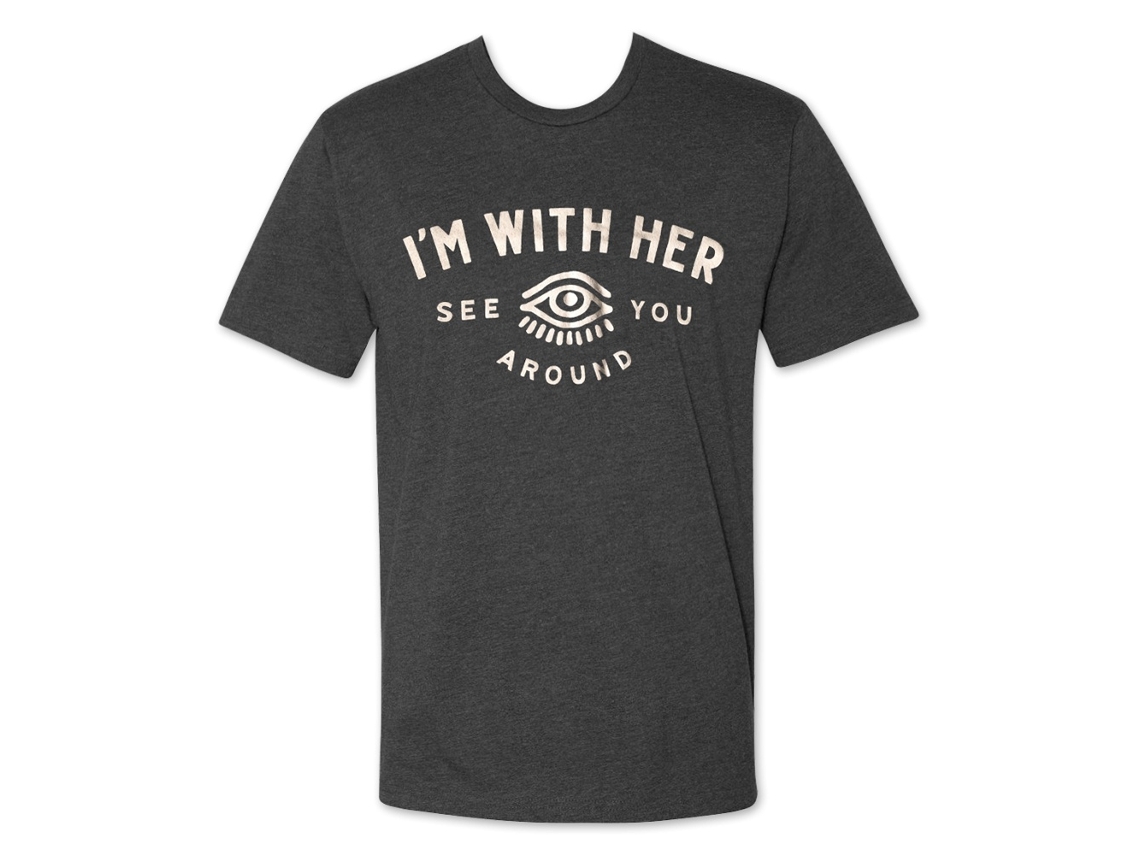 I'm With Her Eyeball T-shirt Rockinstone Unisex Adults Best Sellers Size:xxxl