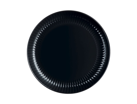 Plato Llano LUMINARC Cottage Negro Vidrio Ø 25 cm
