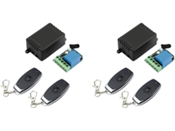 2 Módulos De Relé Receptor De Interruptor Rf De 433 Mhz Y 12 V Cc Para Control Remoto Universal (4 Piezas)