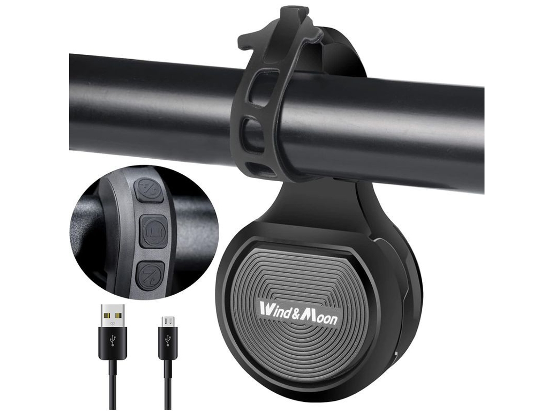 Campana Electrica Bicicleta 130db Ipx6 Antirrobo Carga Usb Ajustable Volumen