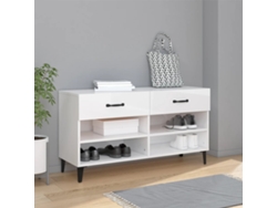 Zapatero Organizador en Derivados de Madera Blanco Brillante 102X35X55 Cm