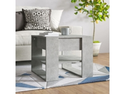 Mesa de centro HARLANV1 con madera tratada en color gris cemento (55,5 x 55 x 45 cm)
