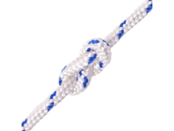 Cuerda náutica de polipropileno de 10 mm y 50 m, color blanco HARLANV1