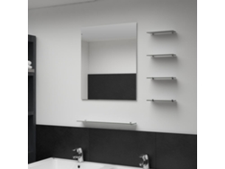 Espejo de Pared con 5 Baldas 50 x 60 cm Plata