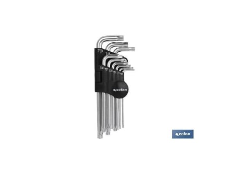 Jgo 9 llaves acodadas torx (t-10 - t-50)