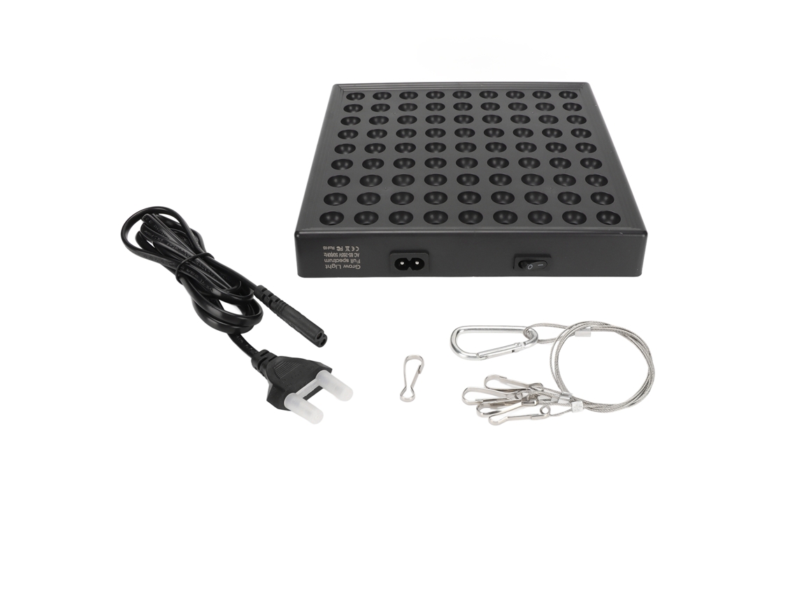Lámpara LED de crecimiento de plantas de espectro completo, 81 perlas, 50 W, 85-265 V, enchufe UE