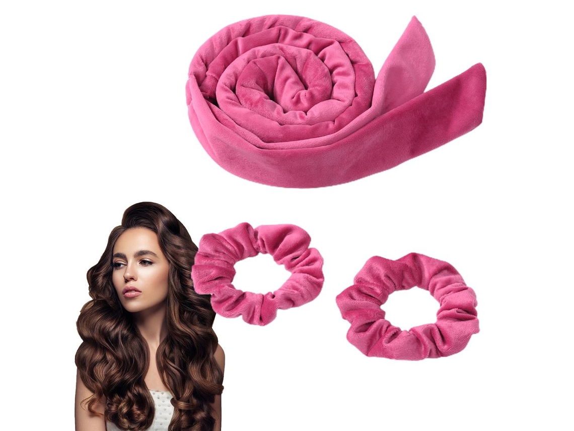 Rulos Sin Calor Con Lazo Para Rizos Al Dormir, Diadema Para Cabello Rizado, No Daña El Cabello.