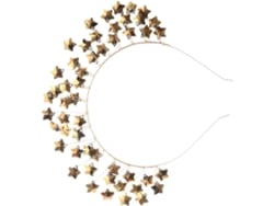 Coroa De Estrelas Para Mulheres, Tiara Dourada Para Casamento, Acessório Sofisticado Para Cerimônia
