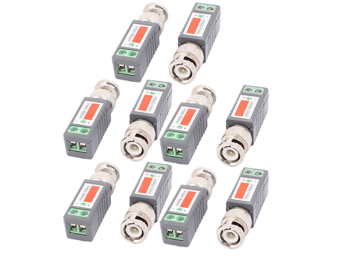 Pares De Transmisores Pasivos De 1 Canal, Transceptor Balun De Vídeo Hd, Adaptador Bnc De 2000 Pies