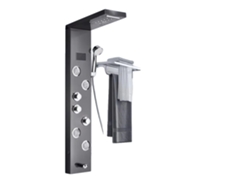 Panel de ducha con función de lluvia y cascada, luz LED con indicador de temperatura, S9001 Negro OEM