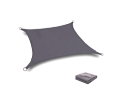 Vela De Sombra Rectangular (gris) De 3 X 4 Metros, Impermeable, A Prueba De Viento Y Resistente A Los Rayos Uv, Adecuada Para Patios.