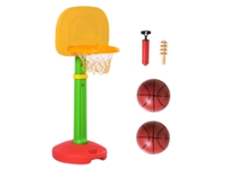 Cesta Basquete Infantil Altura Ajustável 2 Bolas Bomba 52,5x44x120-160