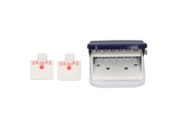 Perforadora De 6 Agujeros Con Regla De Posicionamiento Para Papel A4, A5 Y B5, Capacidad Para 5 Hojas, Color Azul.