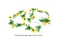 2 Guirnaldas Artificiales De Girasoles Dorados Para Decoración De Bodas, Fiestas Y Hogares (2 Unidades)