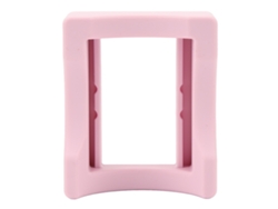 Portavasos de silicona antideslizante rosa con ranura