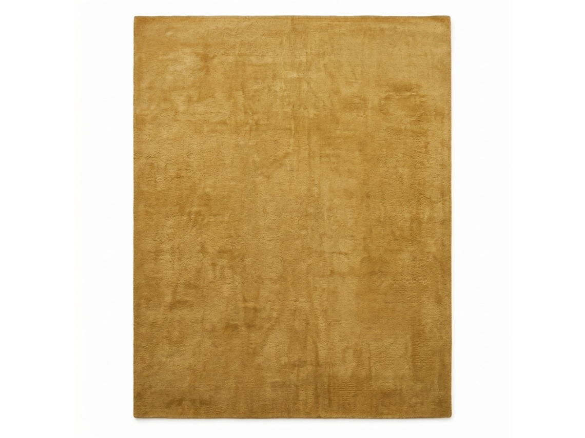 Rugura - Alfombra Lavable Y Antideslizante De Salón O Habitación, Lisa, De Pelo Corto, Suave, 100x200cm, Mostaza