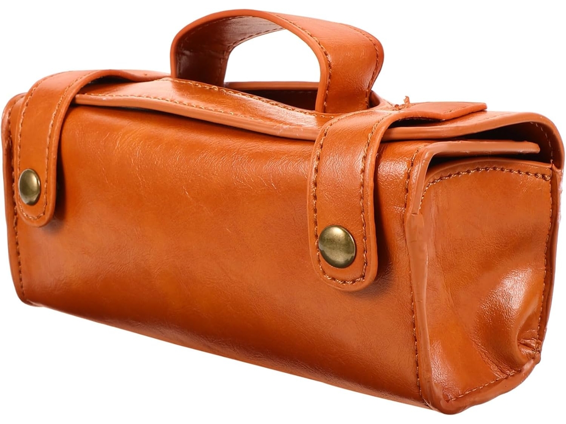 Neceser De Viaje De Piel Sintética Con Gran Capacidad, Elegante Y Práctico Organizador Para El Afeitado.