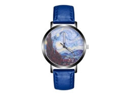 Reloj De Cuarzo Analógico De Ocio Fashionable Para Mujer Y Hombre Azul