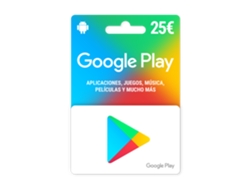 Tarjeta Prepago GOOGLE PLAY 25 Euros