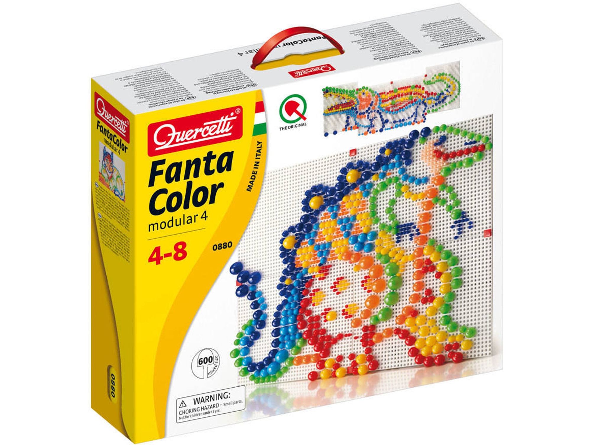 Juego Educativo QUERCETTI Pegs Fantacolor Modular 4 600 pz (Edad Mínima: 4 Años - 40 x 34 x 9 cm)