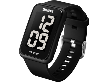 VEANXIN Reloj digital electrónico Relojes de pulsera impermeables hasta 50 m-blanco negro
