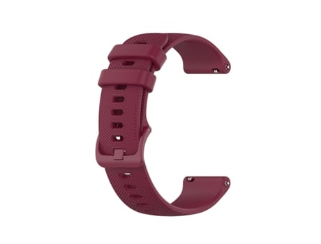 Correa de reloj inteligente de silicona a cuadros de 22 mm para Xiaomi Haylou RT LS05S (rojo vino)