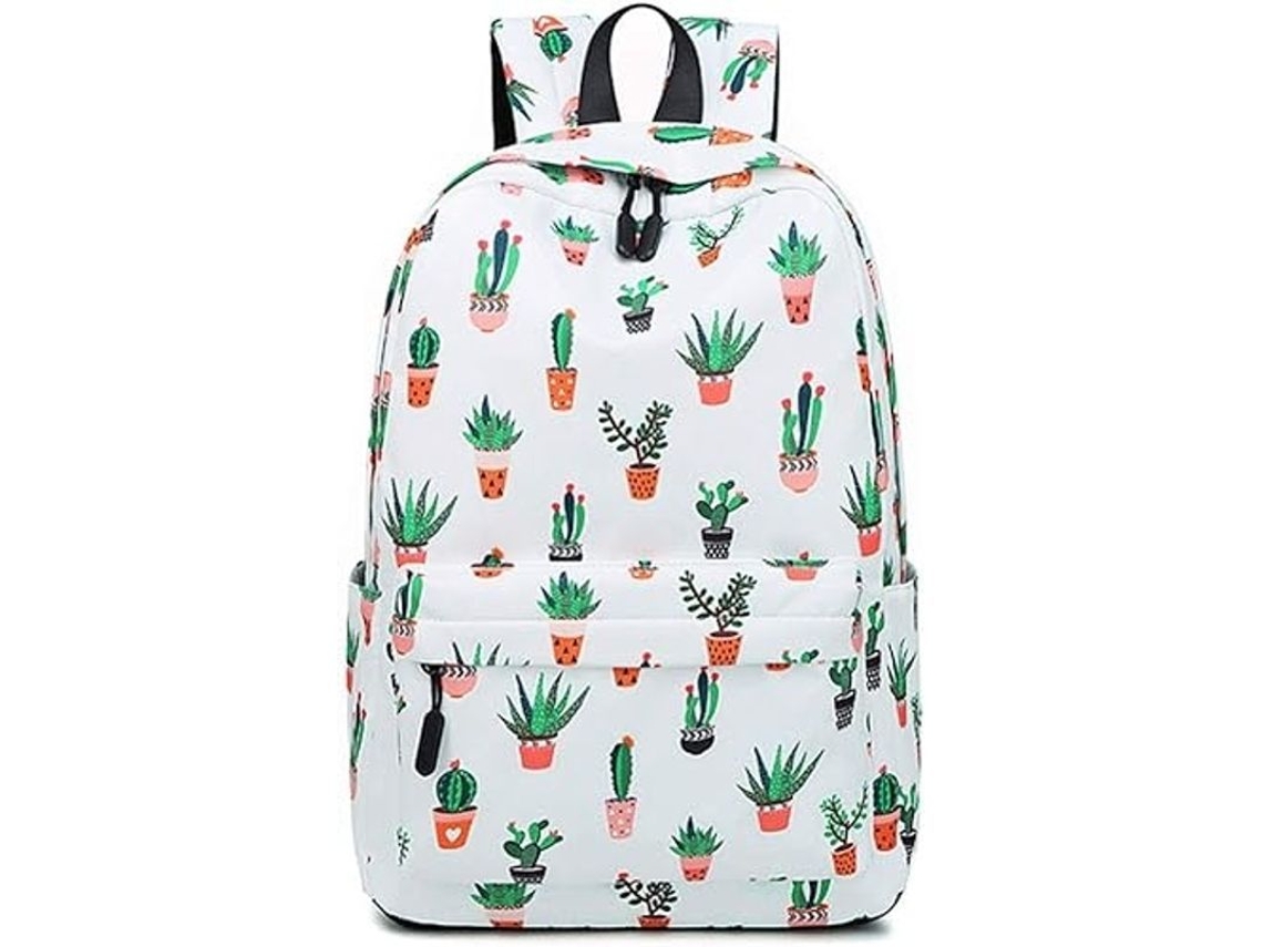 2026-mochila Casual De Cactus Para Mujeres Y Estudiantes Colegio Viaje Mochila De Hombro Poliéster Resistente