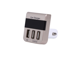 Cargador De Coche (detector De Voltaje Inteligente De 3 Puertos 3.1a)