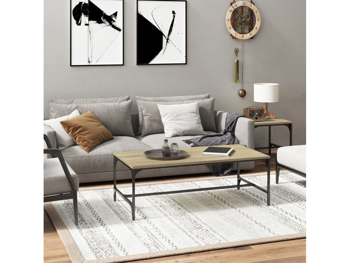 Mesa de Centro Apoyo 100X50X35 cm Derivados Madera Roble Sonoma