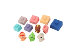 Mali brinquedo de Blocos Macios para Bebê com Bonecos de Dedo Educativo Sensorial Infantil