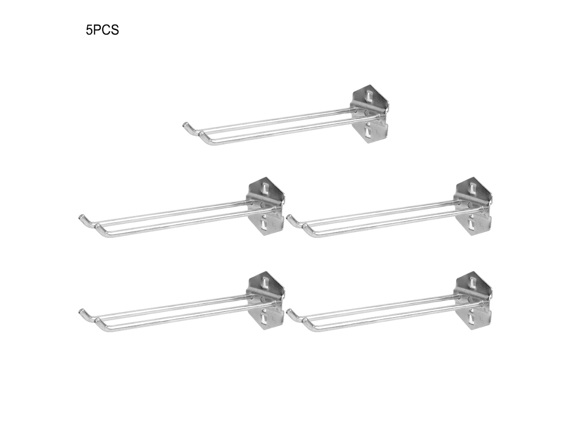 5 Estantes De Almacenamiento De Herramientas Para Montaje En Pared Con Ganchos Para Garaje, 200x6 Mm