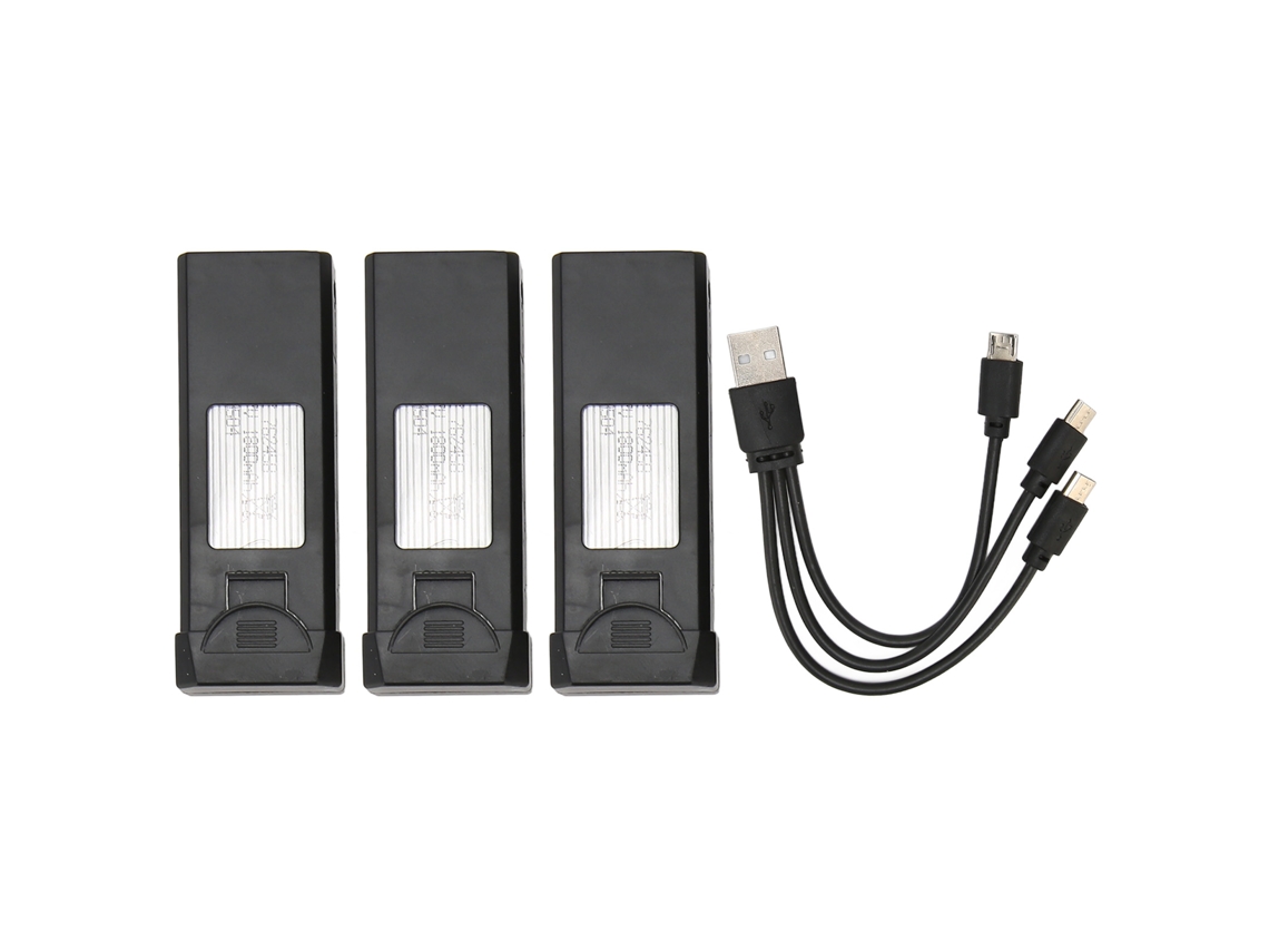 3 Baterías De Litio Recargables Portátiles De 1800 Mah Y 3,7 V Para Drones A258, F184 Y Sp3.