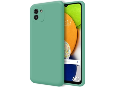 Carcasa para Samsung Galaxy A03 TUMUNDOSMARTPHONE Silicona Líquida Verde
