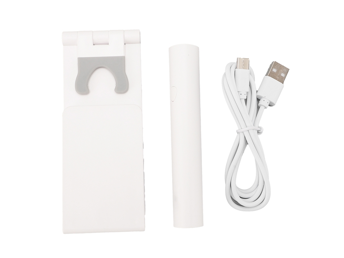 Kkml-lâmpada De Unhas Portátil Mini De Mão Recarregável Usb Com 2 Temporizadores Secador Rápido Para Esmaltes Em Gel Branco