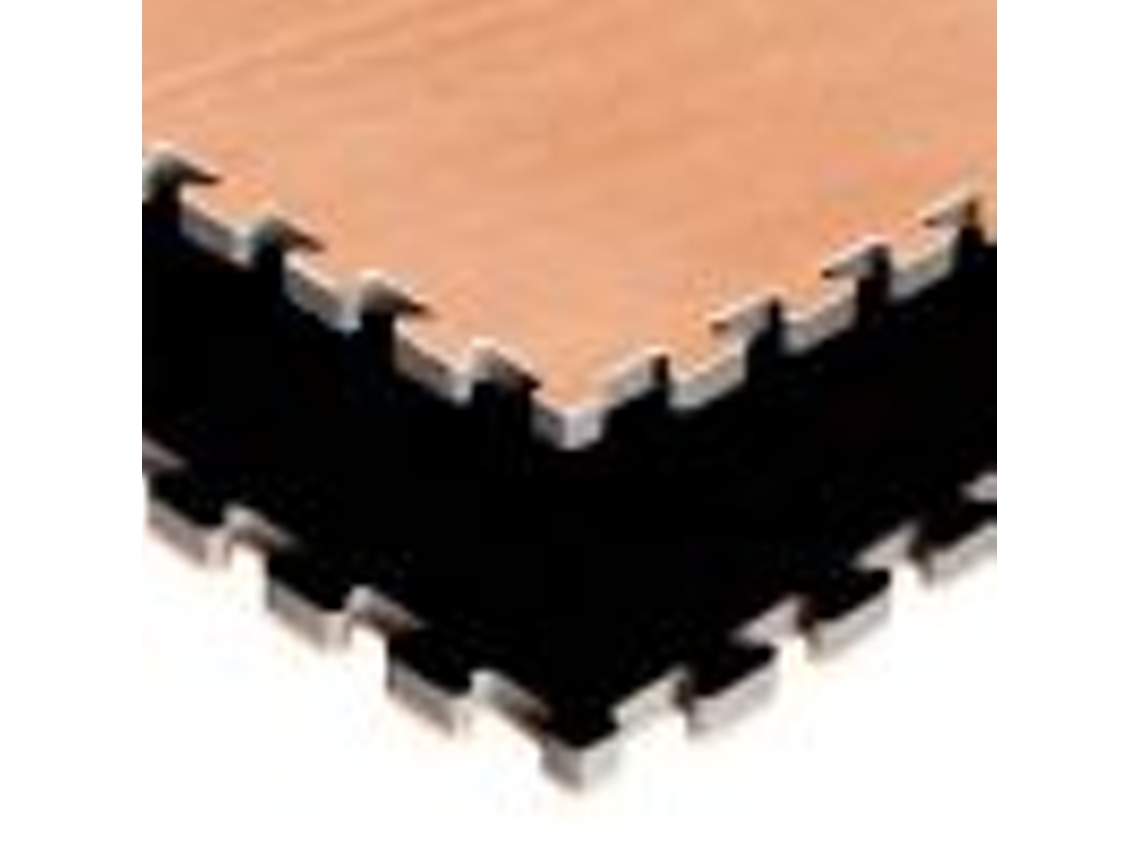 Tatami Puzzle15 PIEZAS (15m² ) con más Densidad para Gimnasio Artes Marciales Judo Suelo Tatami Profesional 25mm Color Efecto Madera /Negro