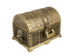 (qinggu) Caja De Almacenamiento De Joyas Clásica De Metal Extragrande Con Cerradura Y Doble Capa