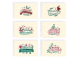 Set de Tarjetas Navideñas con Mensaje y Pegatinas de Sobre NEVEANCE