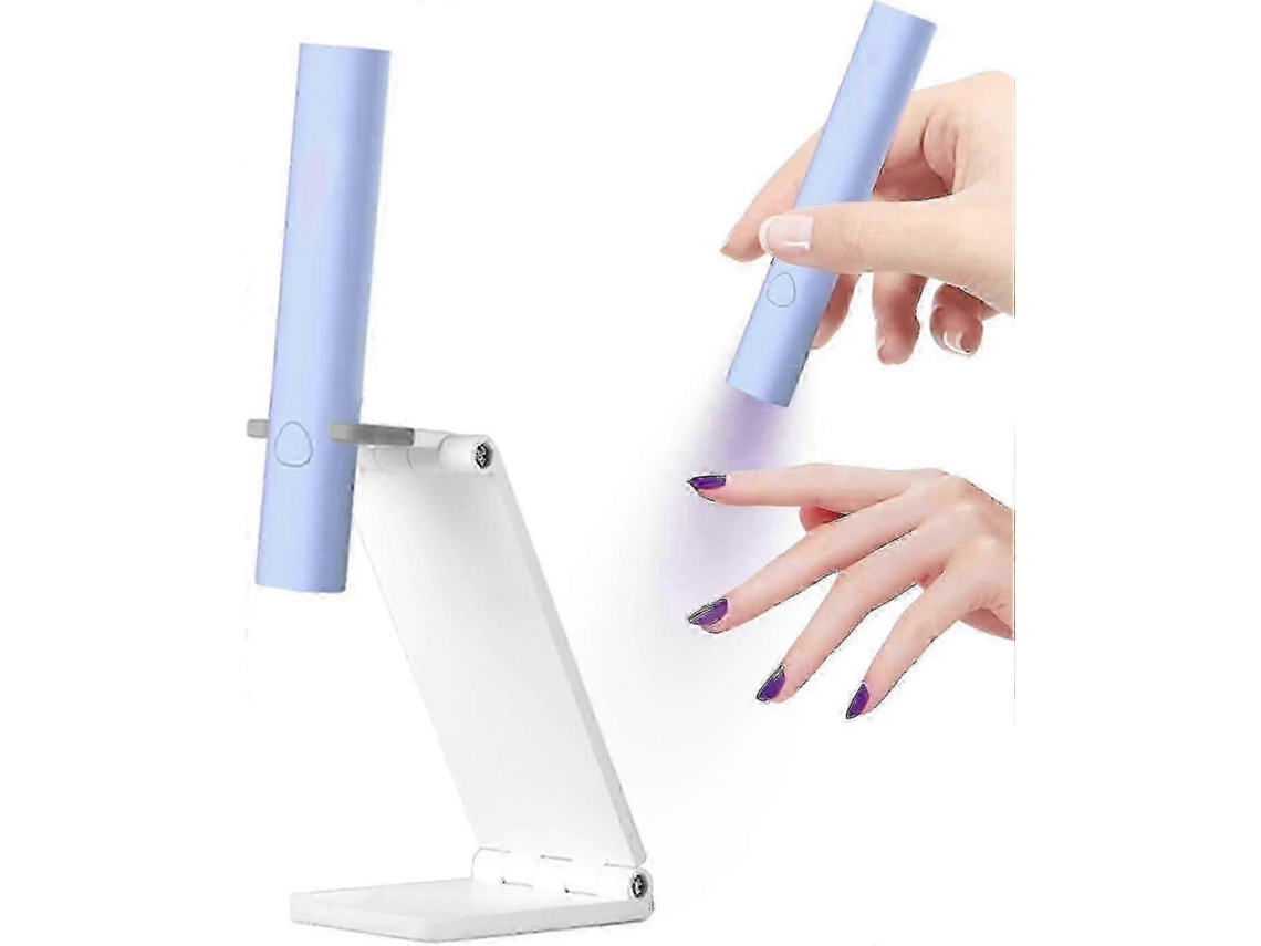Lámpara UV 2025 para uñas de gel, mini lámpara LED UV portátil con soporte, secador recargable, secado rápido, GOKOCO