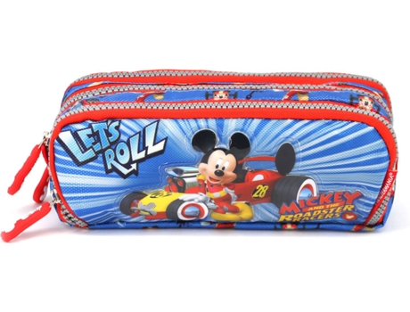 Estuche Triple MICKEY MOUSE Racers Estuche Note (Azul - 10x22x8cm)